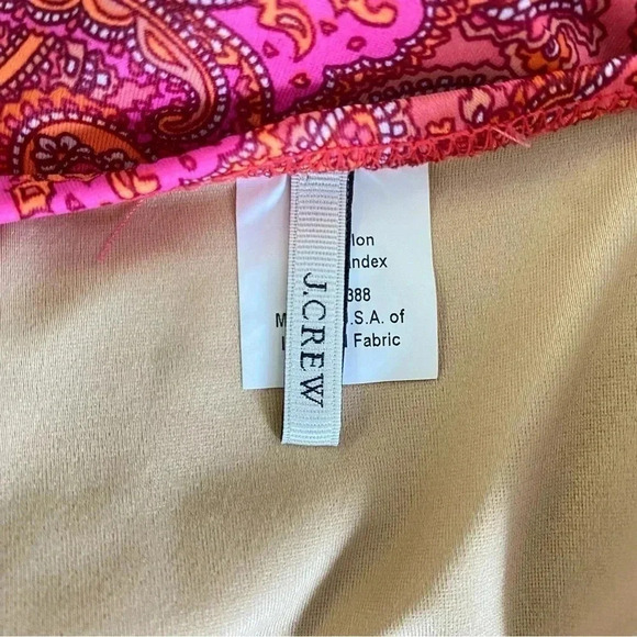 J Crew Swimsuit One Piece Paisley Sz Small Pink - Picture 7 of 9